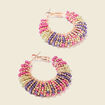 Boucles d'oreilles créoles multicolore femme