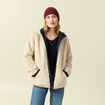 Parka r&eacute;versible bleu marine femme