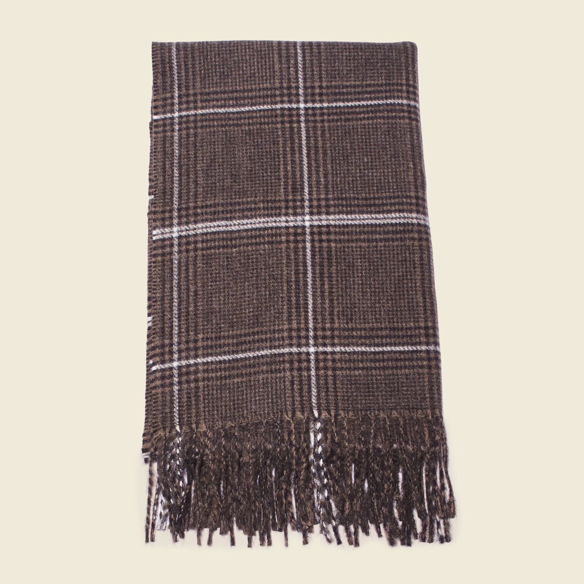 Écharpe à franges gris foncé homme