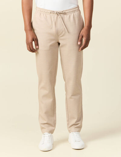 Pantalon chino jogger beige homme