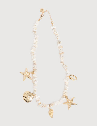 Collier blanc femme