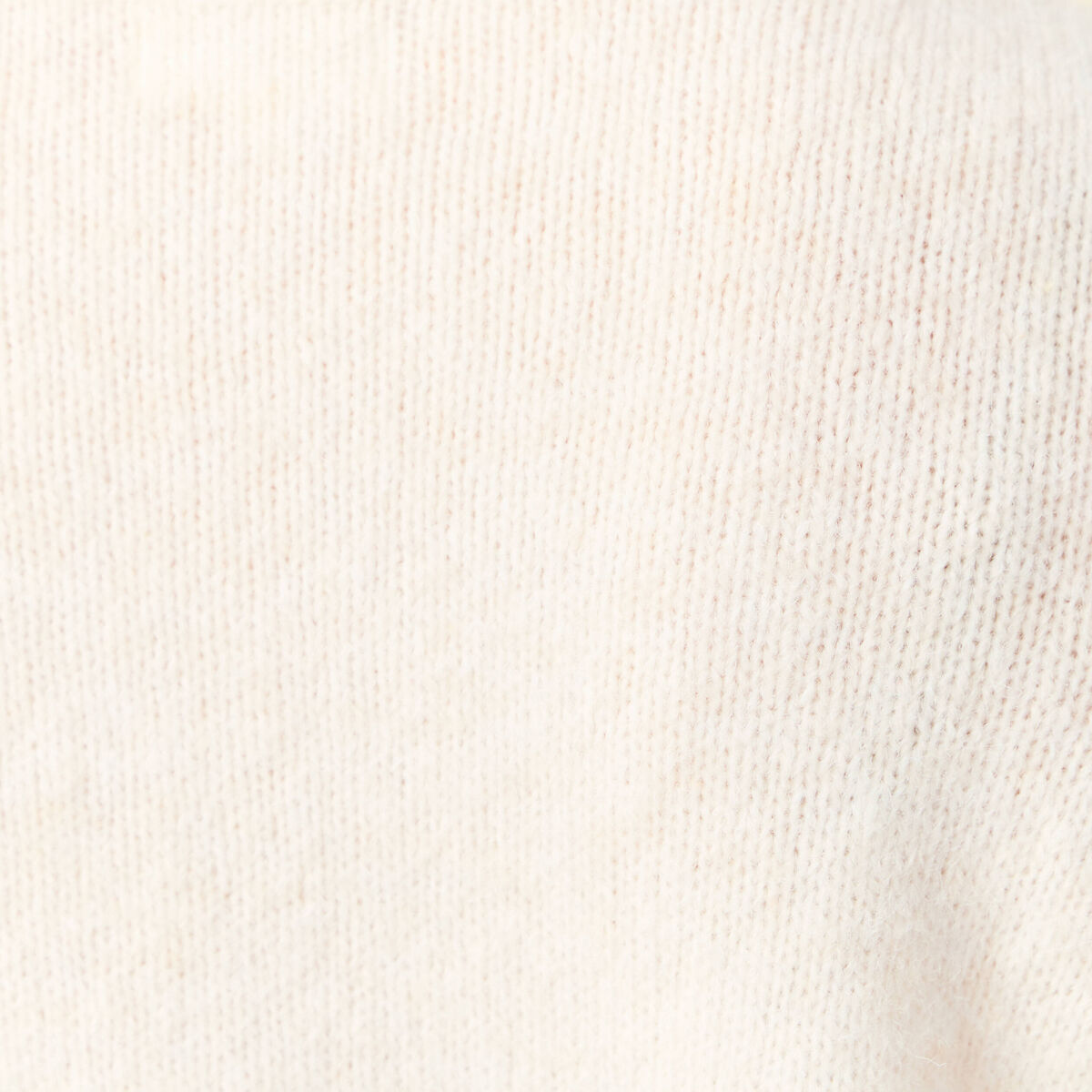 Pull manches longues perles ecru femme