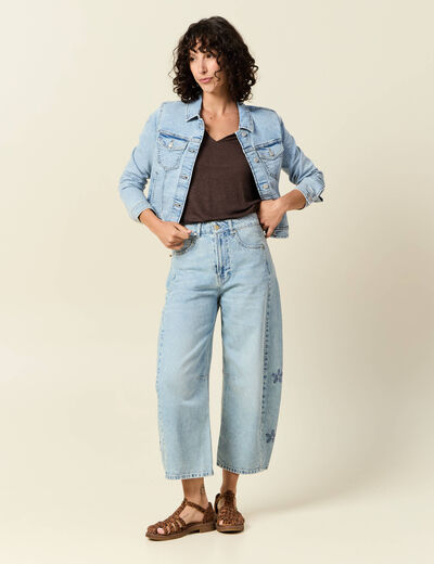 T-shirt en lin marron femme