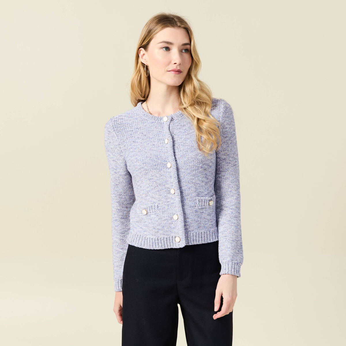 Gilet éco-responsable bleu marine femme