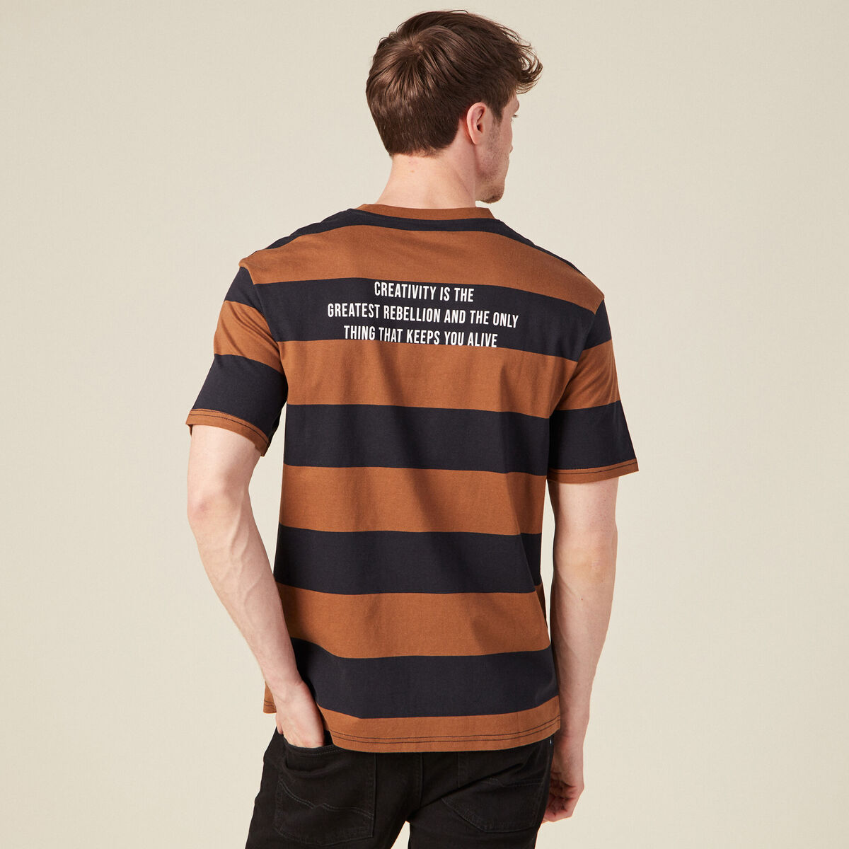 T-shirt manches courtes noir homme