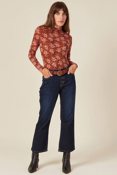 T-shirt manches longues camel femme