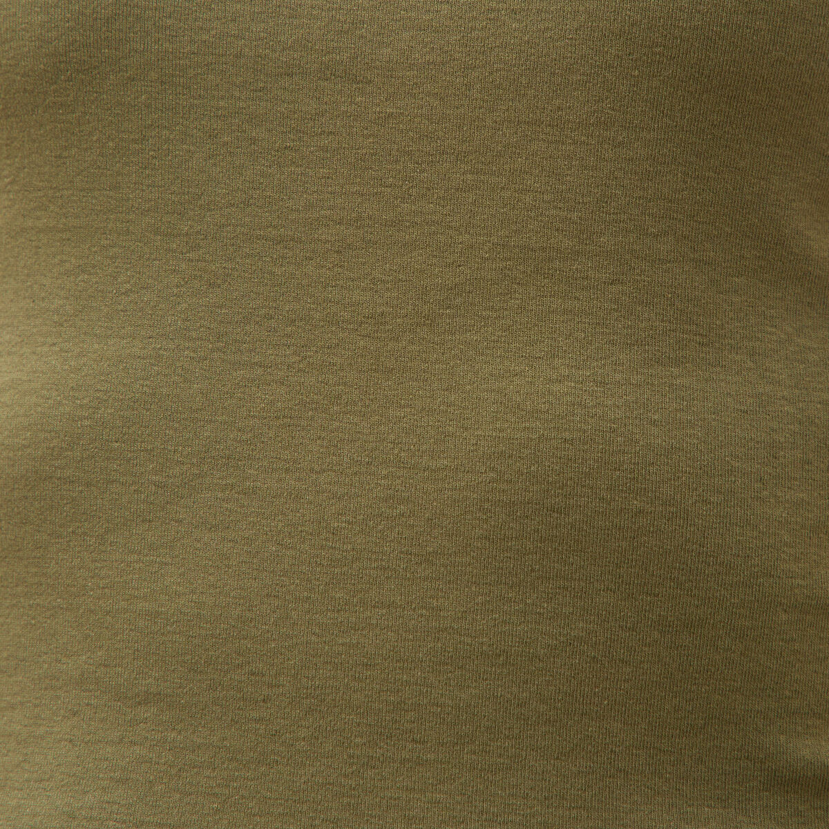T-shirt ajust&eacute; col rond manches courtes vert olive femme