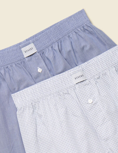 Lot de 2 cale&ccedil;ons en coton bleu marine homme
