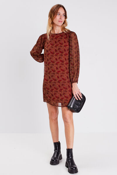 Robe droite éco-responsable noir femme