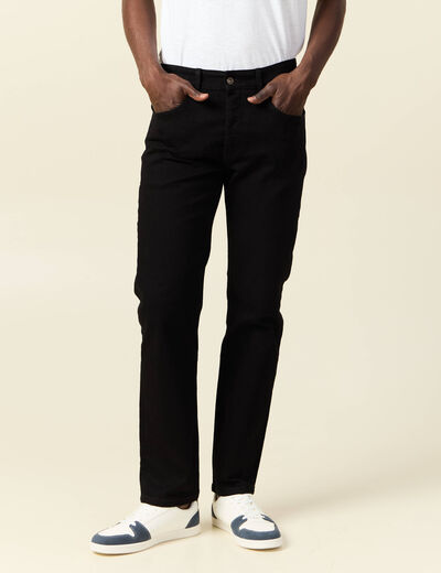Jeans regular éco-responsable denim noir homme
