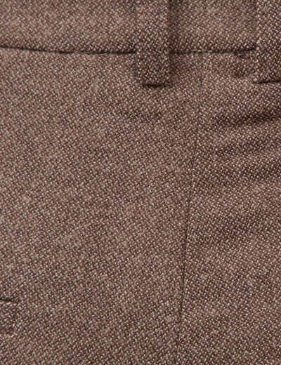 Pantalon large taille standard marron fonc&eacute; femme