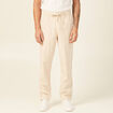 Pantalon chino à coulisse beige homme