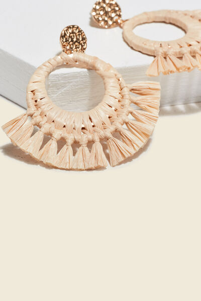 Boucles d'oreilles pendantes sable femme