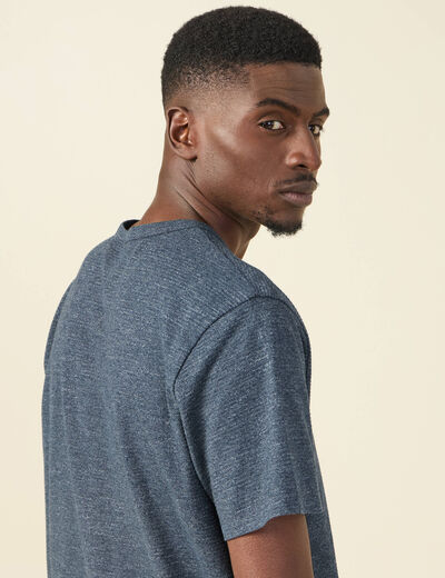 T-shirt manches courtes bleu marine homme