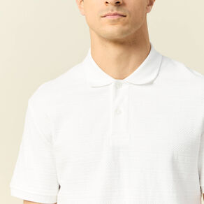 Polo manches courtes ecru homme