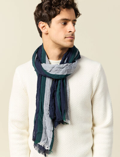 Foulard bleu marine homme