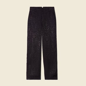 pantalon large satin noir femme Pantalon large satin noir femme
