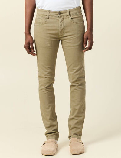 Jeans éco-responsable straight vert kaki homme