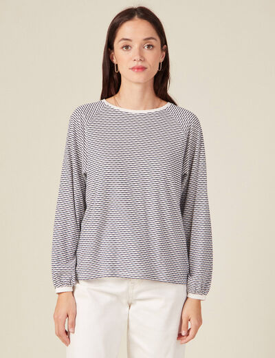 T-shirt manches longues ecru femme