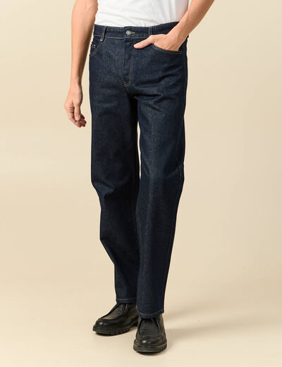 Jeans large relaxed denim brut clean homme