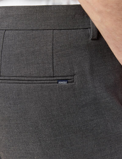 Pantalon slim cigarette gris fonc&eacute; homme