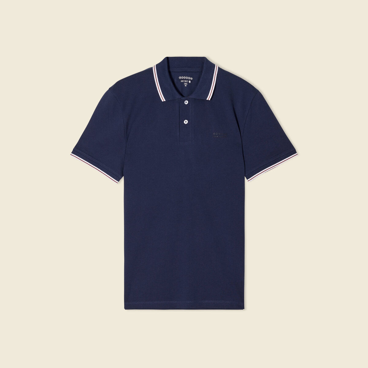 Polo éco-responsable bleu marine homme