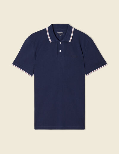 Polo éco-responsable bleu marine homme