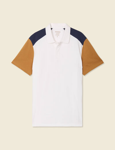 Polo manches courtes camel homme