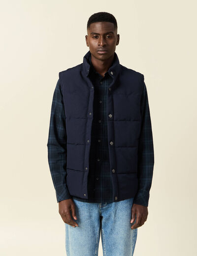 Doudoune sans manches bleu marine homme