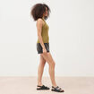 D&eacute;bardeur 2 en 1 avec brassi&egrave;re int&eacute;gr&eacute;e vert kaki femme