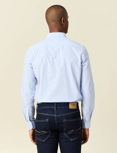 Chemise manches longues bleu ciel homme