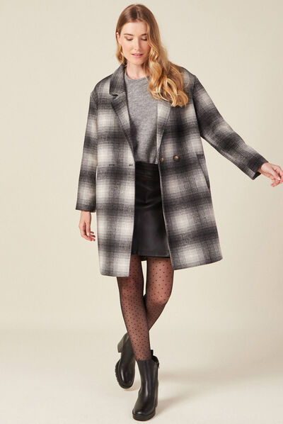 Pull manches longues 2-en-1 gris femme
