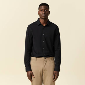 Chemise manches longues noir homme