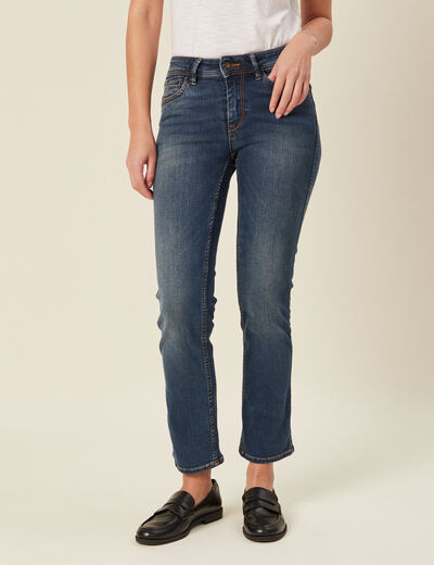 Jeans regular 7/8ème denim stone femme