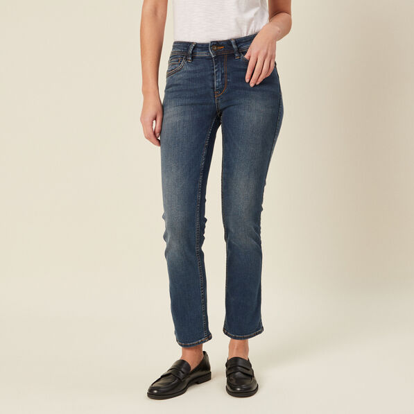 Jeans regular 7/8ème denim stone femme