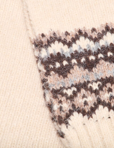 &Eacute;charpe d&eacute;tails jacquard ecru homme