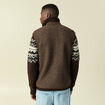 Gilet droit court sans manches marron fonc&eacute; homme