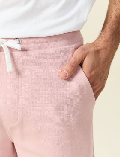 Short éco-responsable rose pastel homme