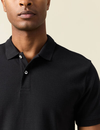 Polo éco-responsable noir homme