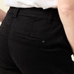 Pantalon chino cigarette noir femme