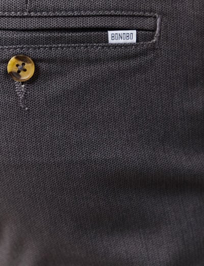 Pantalon chino slim gris fonc&eacute; homme
