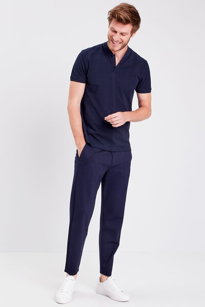 Pantalon chino bleu marine homme