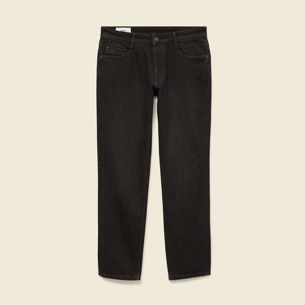 Jeans straight longueur 32 marron homme