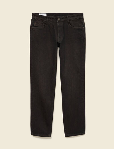 Jeans straight longueur 32 marron homme