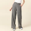 Pantalon large à pinces noir femme