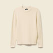Pull col rond manches longues sable homme