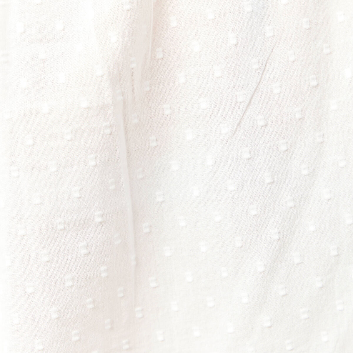 Blouse manches courtes nouée ecru femme