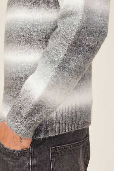 Pull éco-responsable gris homme