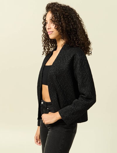 Veste manches longues noir femme