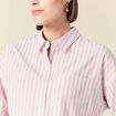 Chemise oversize en coton bleu ciel femme